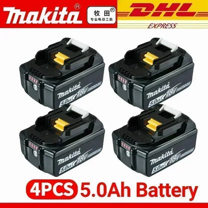 Genuine Makita 18V Battery – 6Ah/5Ah/3Ah Rechargeable for Drill DGA404, DDF487, DTW700, DTD173, HR410D, DJV182, LXT400