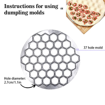 37-Hole Dumpling Maker Mold - Pelmeni & Ravioli Press Machine for Easy Homemade Dumplings Kitchen Tool