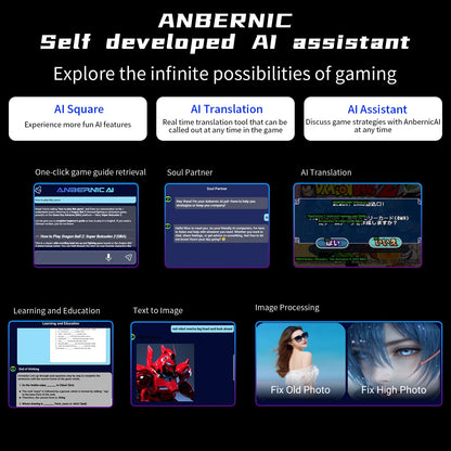 Anbernic RG Slide Retro Handheld Game Console - 4.7" LTPS In-Cell Android Gaming Player with AI Assistant & 1080P Output