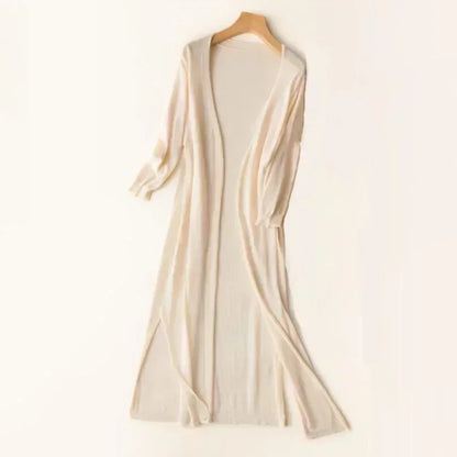 New Spring/Summer Sun Protection Clothing – Women's Long Knitted Cardigan, Sweater Coat, Jacket, and Ladies Shawl Outerwear
