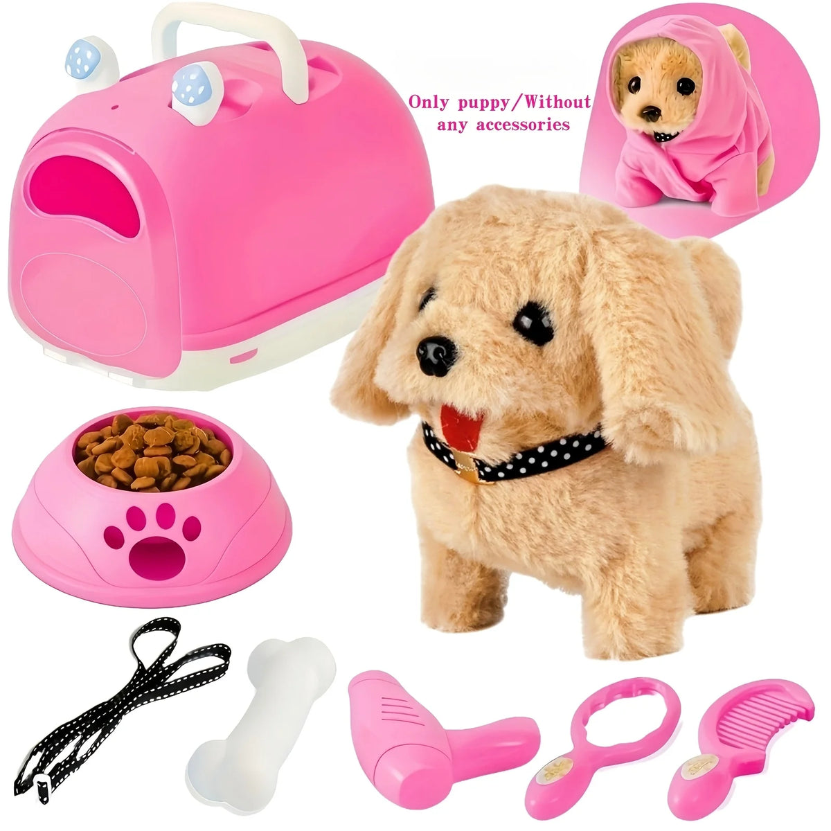 2026 Interactive Golden Retriever Toy Dog - Realistic Walking, Barking, Tail Wagging & Sound Effects
