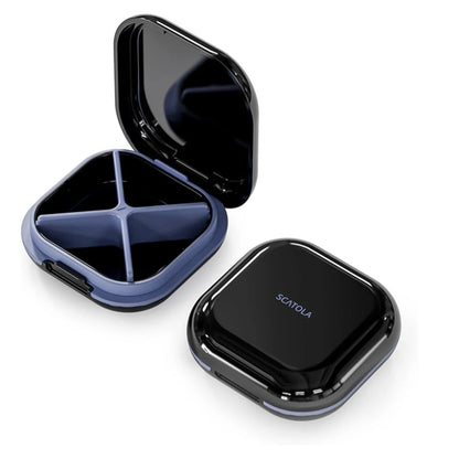 Mini Travel Pill Box — Lightweight 4 Compartment Pocket Medicine Organizer