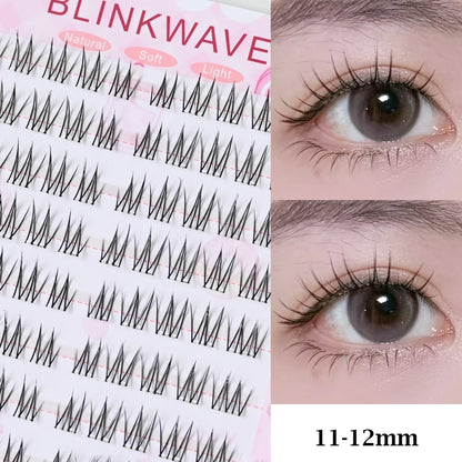Large Capacity Girls’ Glue-Free False Eyelashes – Natural Wispy Reusable Bottom & Top Lashes, Easy Apply