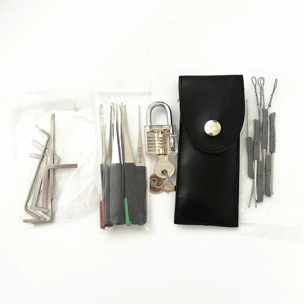 8-Piece Lock Pick Set – Stainless Steel Locksmith Tools with Broken Key Extractor, Hooks for DIY & Auto Use