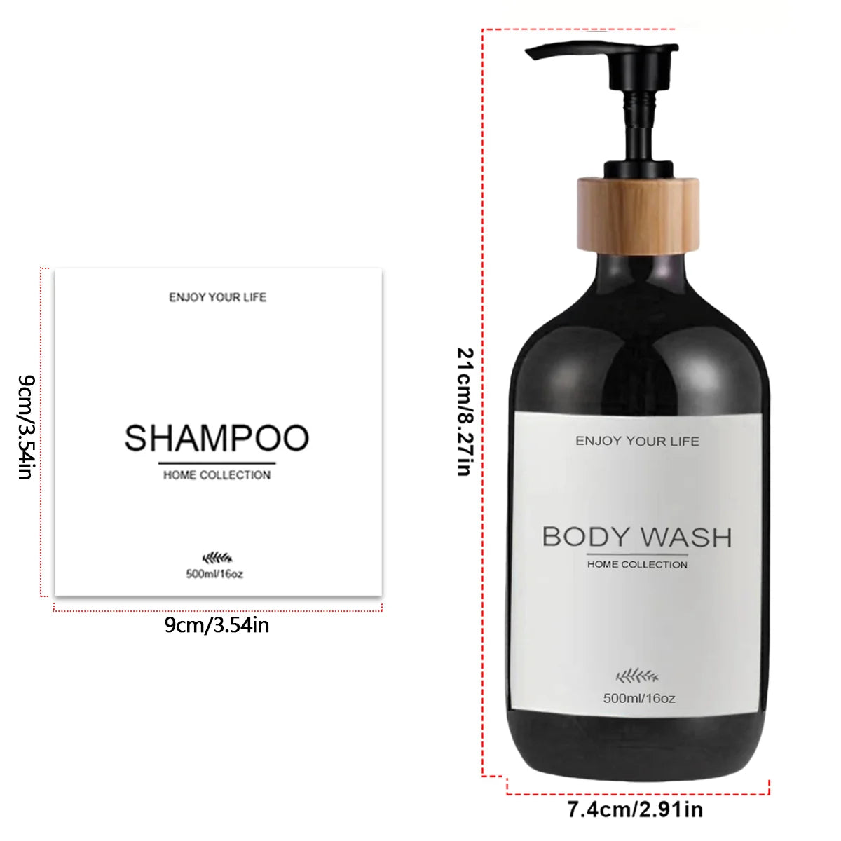 Kitchen Sink Soap Dispenser Bottle with Waterproof Labels – Refillable Dish Pump for Countertop