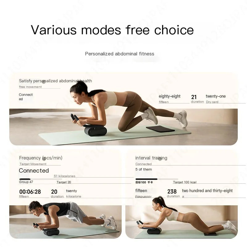 Xiaomi Mijia Smart Abdominal Wheel - Non-Slip Fitness Roller for Core Strength Training with Mi Home App Support