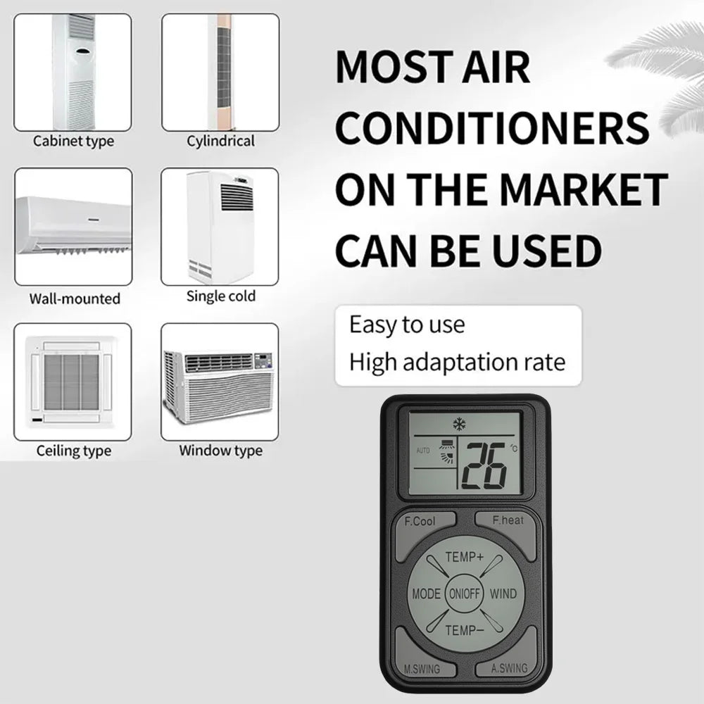MRSVI Q58 Universal A/C Remote Control - Mini Portable Replacement for Major Air Conditioner Brands & Models