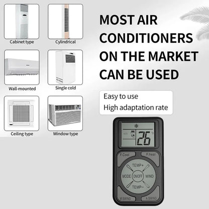 MRSVI Q58 Universal A/C Remote Control - Mini Portable Replacement for Major Air Conditioner Brands & Models