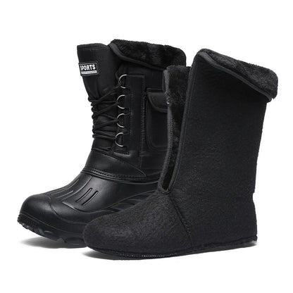 Men's Winter Snow Boots – Outdoor Fishing & Trekking Shoes, 2024 New Waterproof Sneakers for Walking and Outdoor Activities