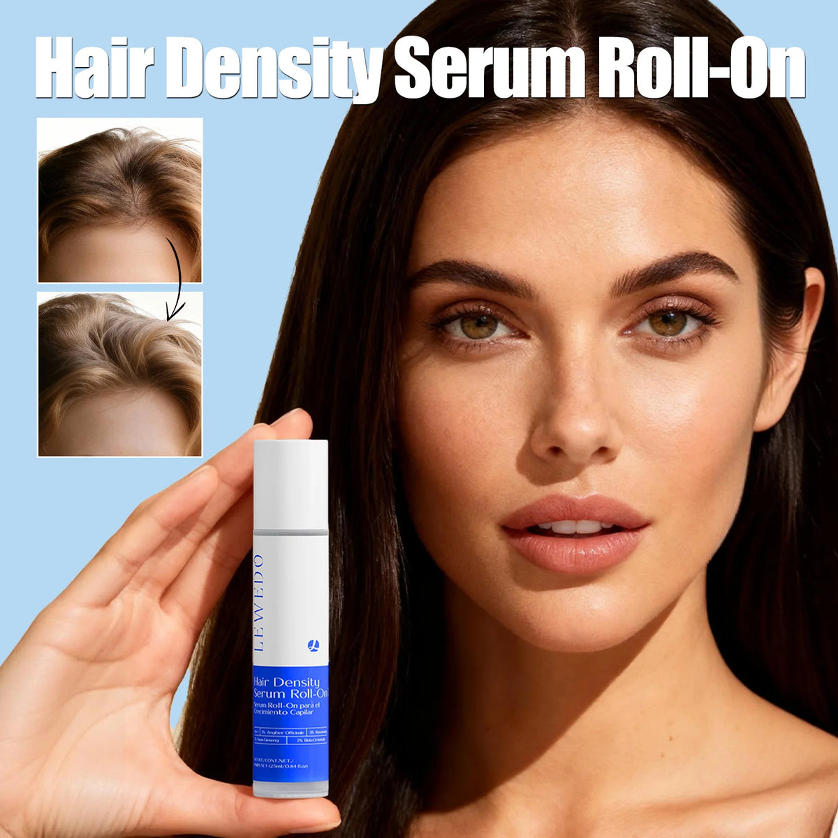 Ginger Hair Growth Oil Roll-On - Nourishing Scalp Treatment and Moisturizing Hair Care Serum
