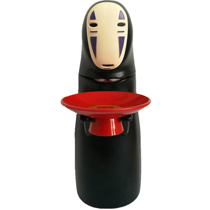 Cute Faceless Cartoon Male Piggy Bank – Spirited Away Inspired Electric Coin Bank for Living Room Decoration & Gifts