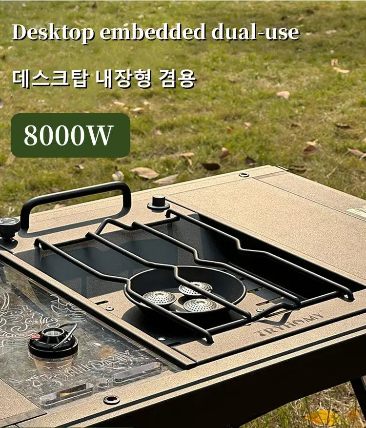 IGT Camping Gas Stove – 8000W High Power Flat Burner for Outdoor Kitchen & Camping Gear