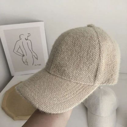Warm Rabbit Fur Snapback Cap – Adjustable Windproof Baseball Hat for Men & Women, Autumn/Winter Outdoor Travel