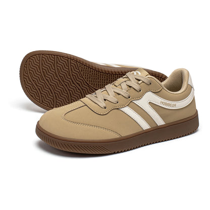 HOBIBEAR Unisex Wide Toe Sneakers – Retro Casual Lace-Up Leather Shoes for Men & Women