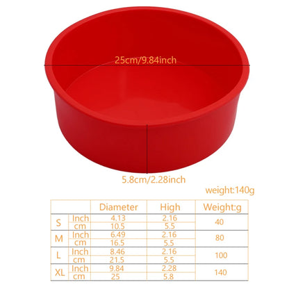 4–10 Inch Silicone Round Cake Pan Set – 2, 3, 4 Tier Heat-Resistant Cake Mold for Baking