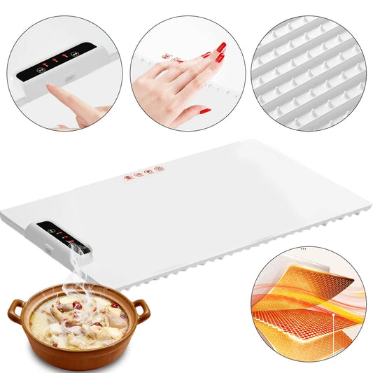 Electric Warming Tray – Adjustable Temperature Smart Silicone Heating Plate for Parties and Family Gatherings