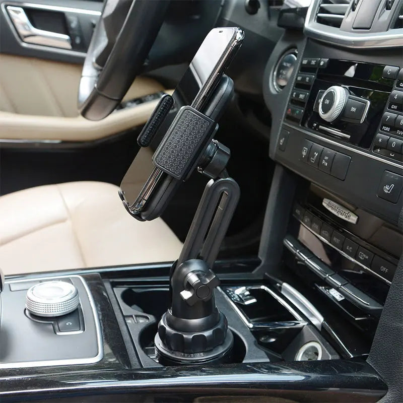 Universal Adjustable Car Cup Phone Mount | Cellphone Holder Stand for iPhone 14, 13, 12 Pro Max, Huawei, Samsung