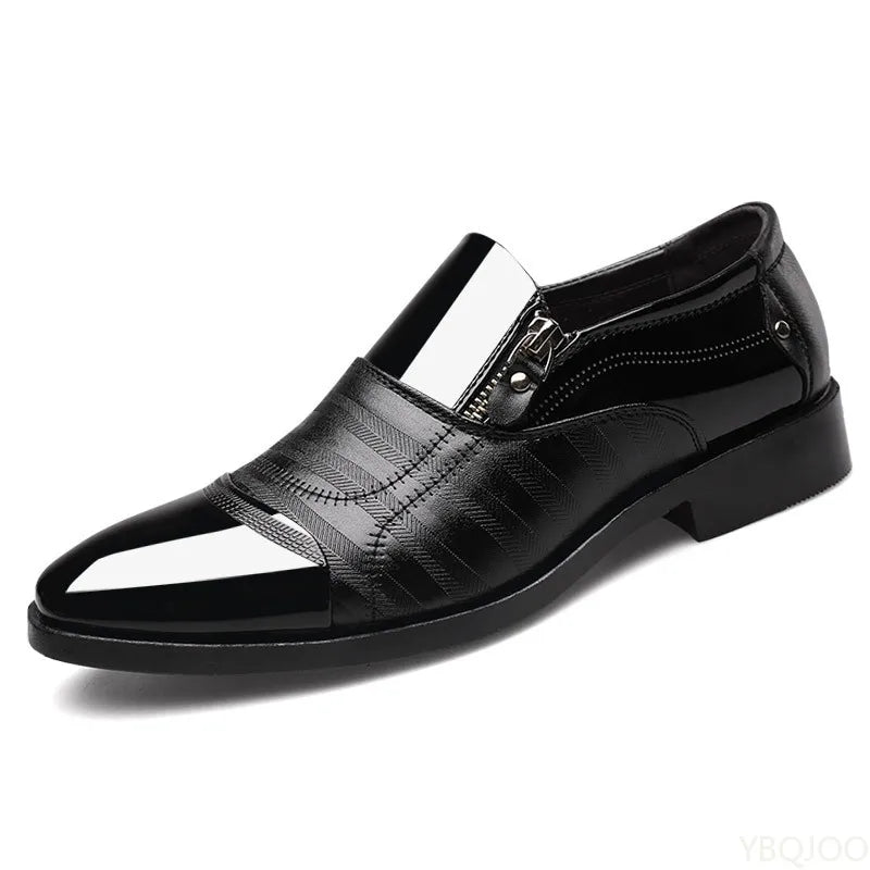 Men’s Pointed Toe Formal Shoes - Comfortable Low-Cut Office, Wedding and Daily Dress Shoes Large Size