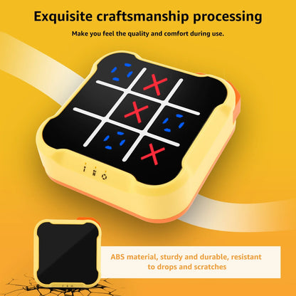 Tic Tac Toe Electronic Game – Noughts & Crosses Memory Training Toy, Portable Travel Game for Kids & Adults