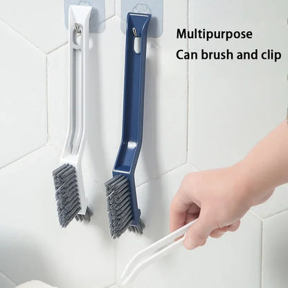 2-in-1 Corner and Gap Cleaning Brush - Multipurpose Bathroom, Floor Tile, and Grout Scrubbing Tool