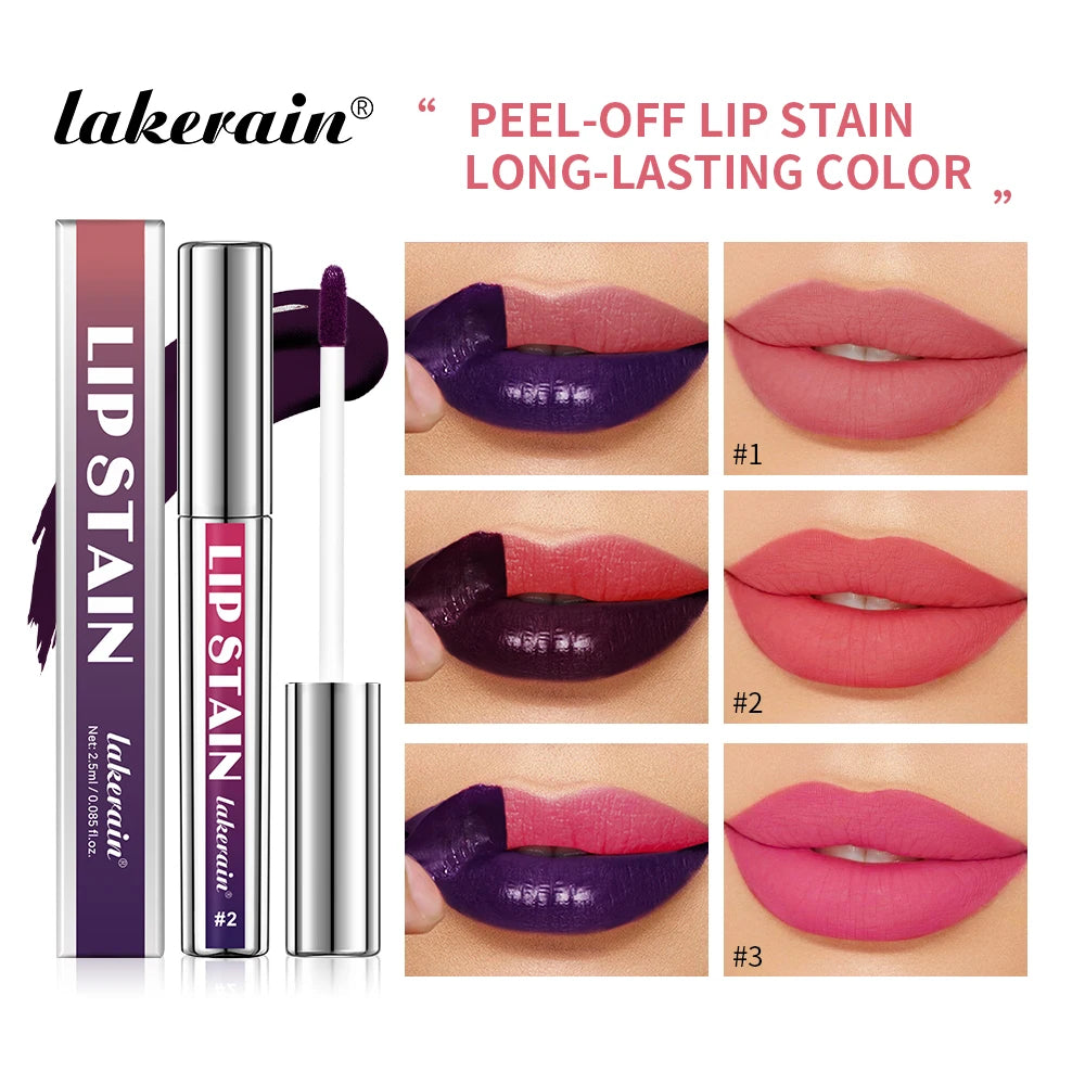 Peel-Off Lip Stain – Long-Lasting, Waterproof Pink Lip Tint | Transfer-Proof Natural Lip Color for Women’s Cosmetics