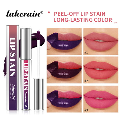 Peel-Off Lip Stain - Long-Lasting Waterproof Pink Tint with Transfer-Resistant Finish