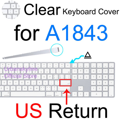 iMac Magic Keyboard Cover - Silicone Protective Skin for Apple A2449, A2450, A2520, A1644, A1843, A1314 & A1243