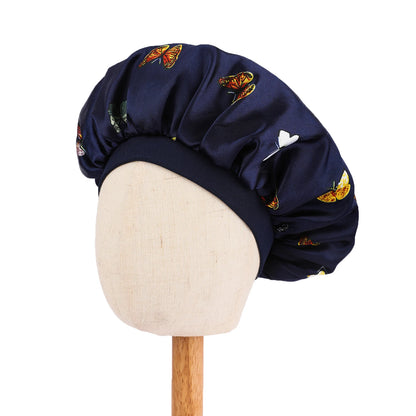 African Print Kids Satin Bonnet - Adjustable Ankara Sleep Cap for Babies & Children, Silk Shower Hat