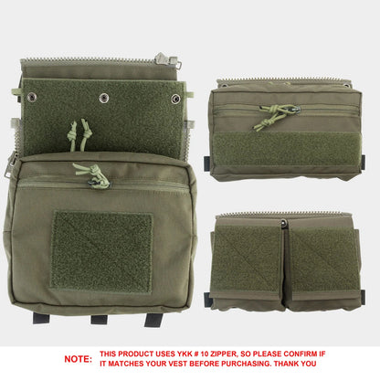LV119 Tactical Vest Back Panel – Spiritus Systems Hunting Combat Airsoft Plate Carrier with Storage Pouch & Assault Vest Expansion Gear