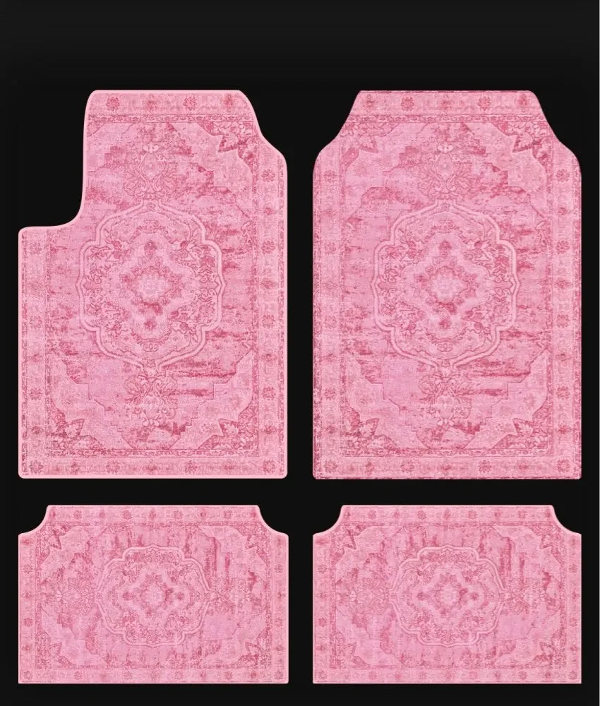 Bohemian Universal Floor Mat Set - American Retro Anti-Slip Soft Rugs for Car, Bedroom and Home