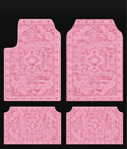 Bohemian Universal Floor Mat Set - American Retro Anti-Slip Soft Rugs for Car, Bedroom and Home