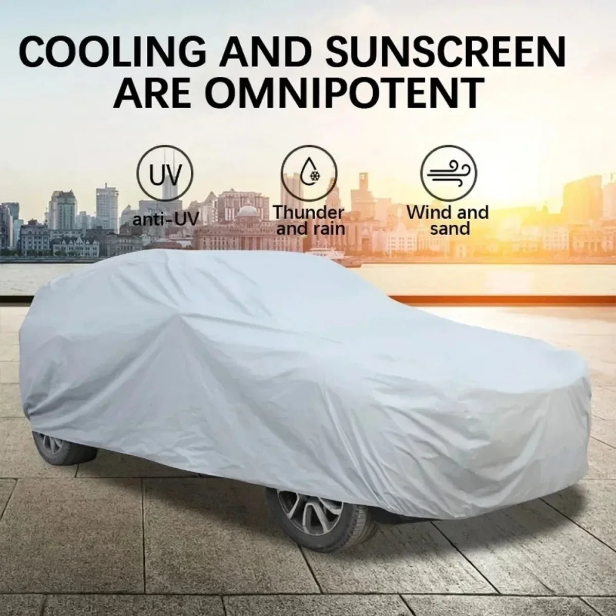Universal Car Covers – Outdoor Sunscreen with UV Protection, Dustproof, and Scratch-Resistant for Heat Protection