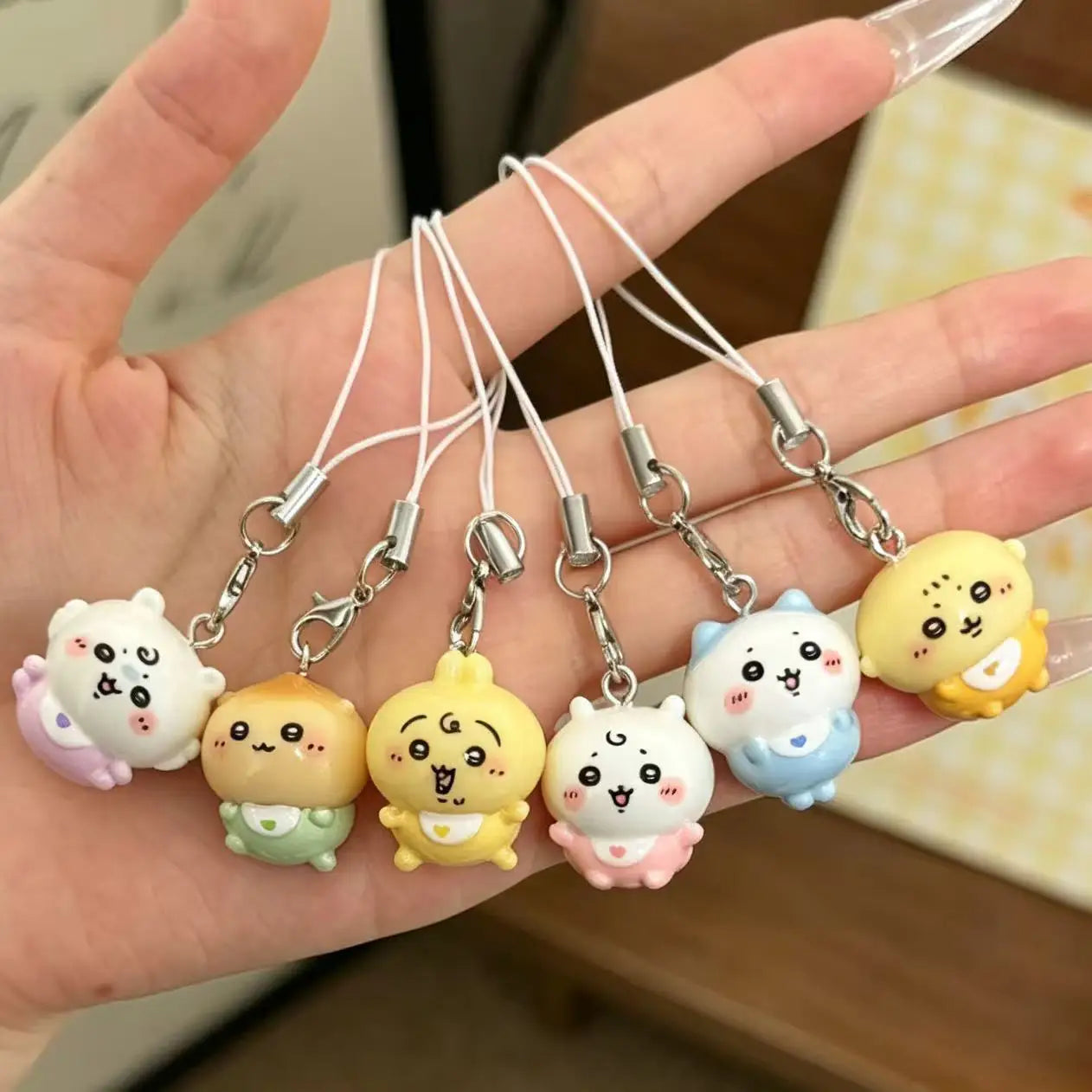 Kawaii Mini Resin Pendant Keychain - Cute Baby Outfit Phone Lanyard and Bag Charm for Girls