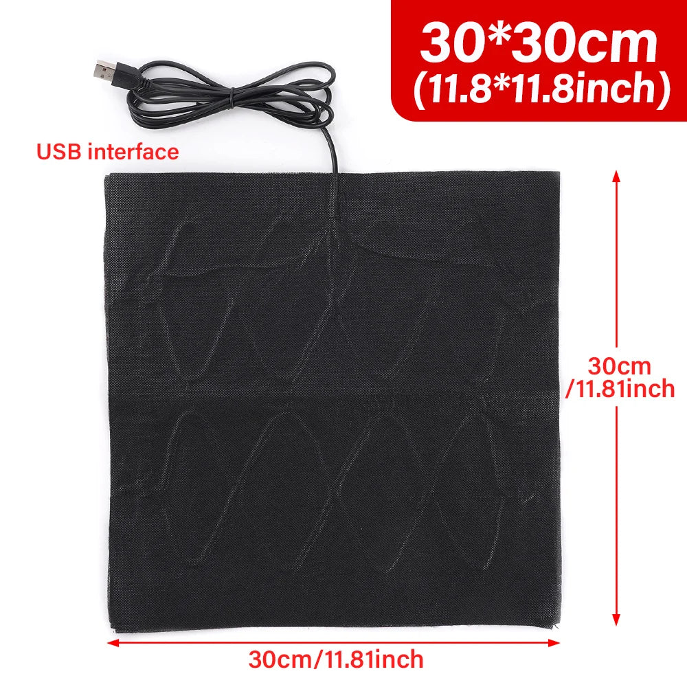 5V USB Carbon Fiber Heating Pad – Fast Electric Infrared Hand & Body Warmer for Winter