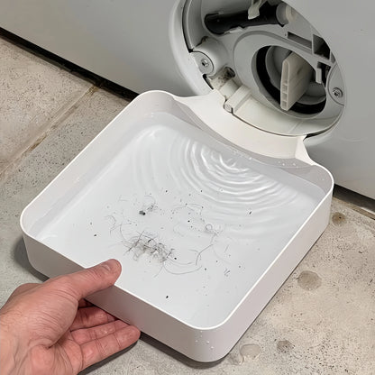Washing Machine Drain Water Collection Tray - No Overflow Lint & Debris Filter Drip Box