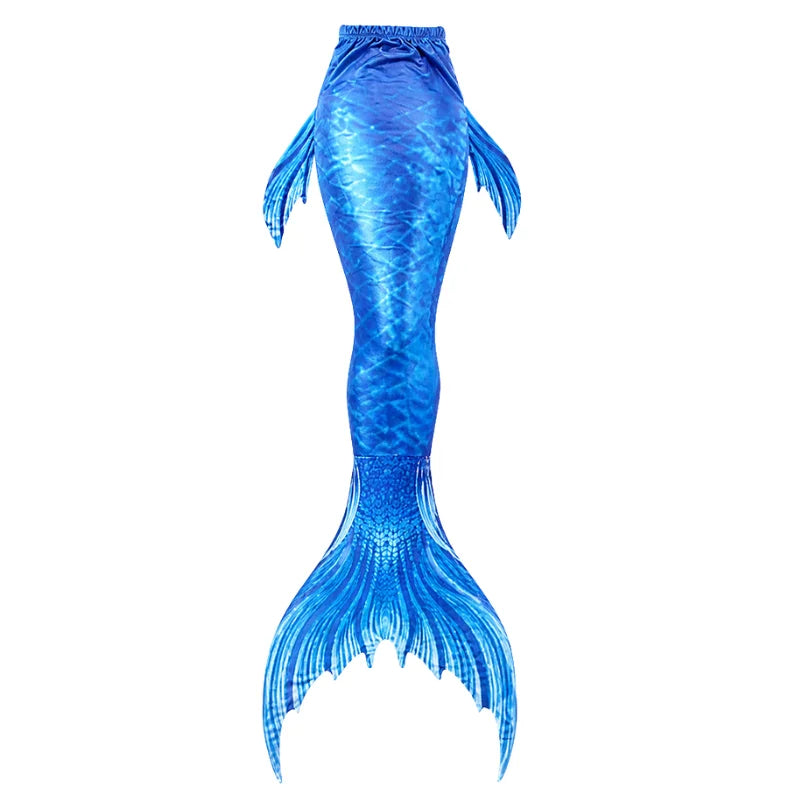 Mermaid Fishtail Cosplay Swimsuit - Beach Swimwear Halloween Costume Without Fins