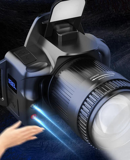 Super Bright LED Sensor Headlamp – USB Rechargeable Front Headlight with Built-in Battery, Motion Sensor Camping & Fishing Lantern Torch