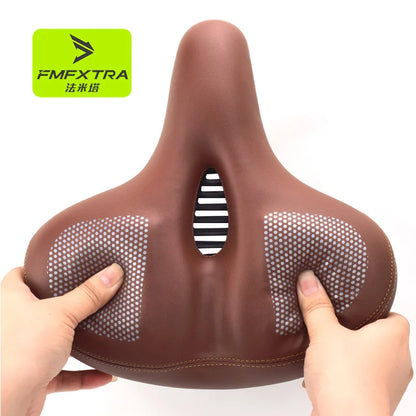 Oversized Comfort Bike Saddle - Extra Soft Padded Bicycle Seat for Men & Women, Large Mountain Bike Cushion