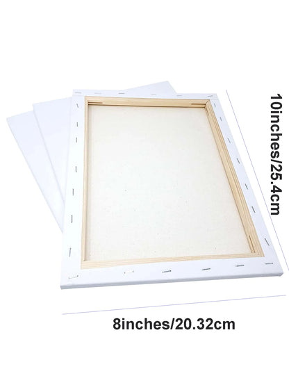 8x10" Cotton Artist Canvas Board – Primed White Painting Canvas for Acrylic Pouring & Oil Paint