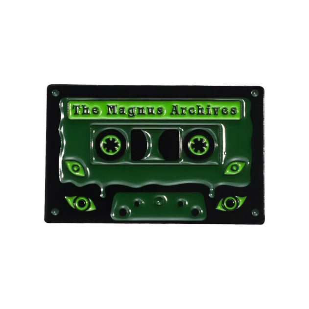 Magnetic Tape Music Series Metal Brooch – Versatile Clothing, Necklace & Badge Accessory with English Style