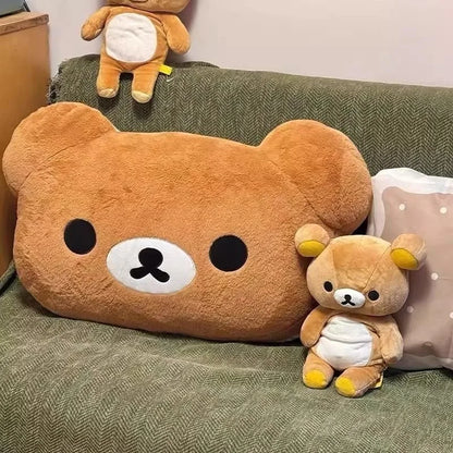 Kawaii Rilakkuma Plush Hand Pillow - 40/60cm Soft Warm Cartoon Bear Cushion & Birthday Gift