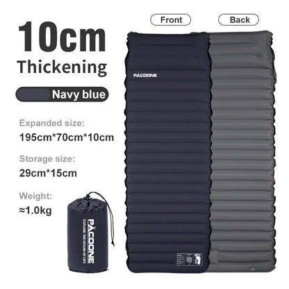 Ultralight Self-Inflating Air Mattress - Thick Splicing Sleeping Pad for Beach, Picnic, and Camping Tent
