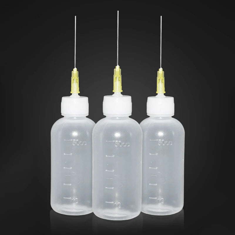 50ML Plastic Alcohol Dispenser Bottle – For Rosin, Solder Flux Paste, PCB Cleaning & Phone Welding Repair Tools