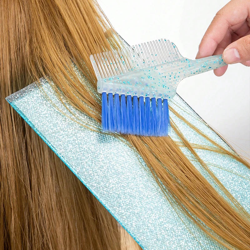 4pcs Hair Dye Bowl & Brush Set – Crystal Shiny Coloring Mix Board for DIY & Professional Hairdresser Styling Tools