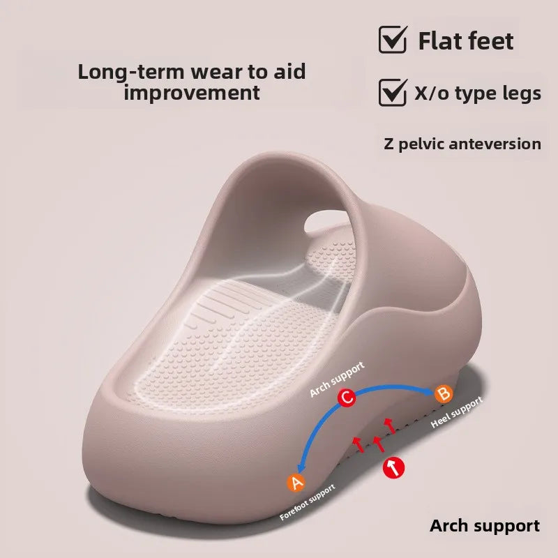 Women's & Men's Arch Support Slippers - Negative Heel Indoor Home Flat Foot Sandals