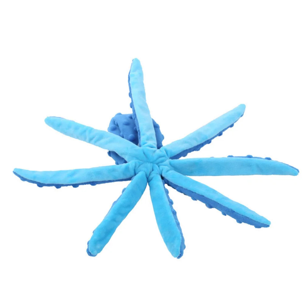 Interactive Plush Octopus Chew Toy – Voice Puzzle Toy for Cats & Dogs, Bite-Resistant & Teeth Cleaning Pet Toy