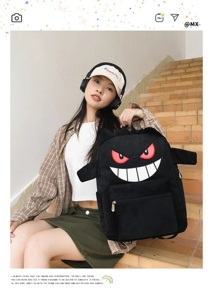 New Fashion Women's Backpack — High-Quality Large Capacity Computer Bag with Cartoon Pattern, Soft Fabric Shoulder Handbag