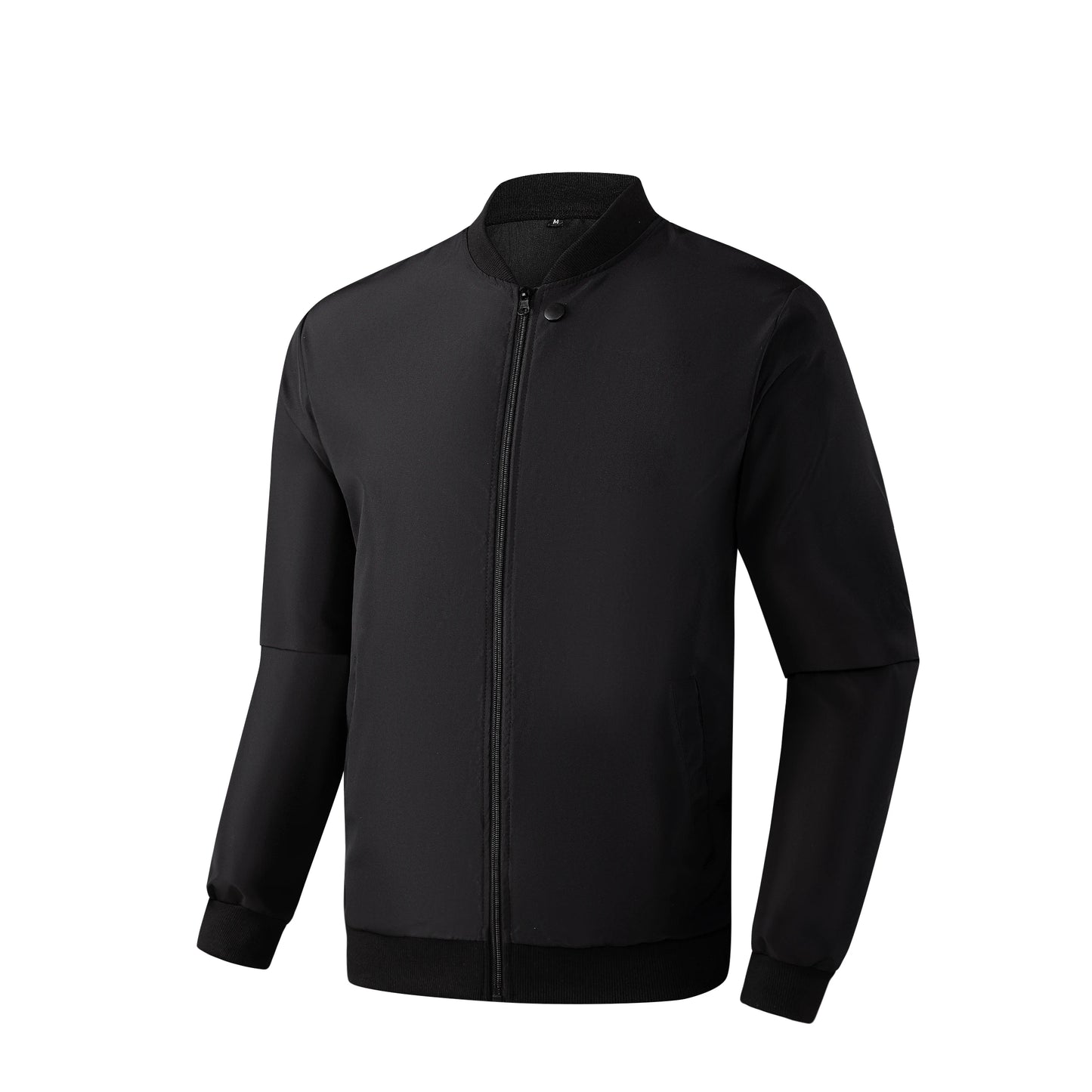 2024 Men's Spring Autumn Jacket – Short Loose Baseball Collar, Solid Color, Business Casual Thin Coat
