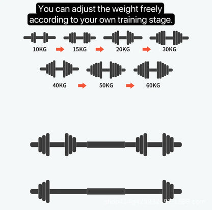 10-30kg Adjustable Cast Iron Dumbbells Set with Box – Black Gym & Home Weightlifting Barbell Connectable