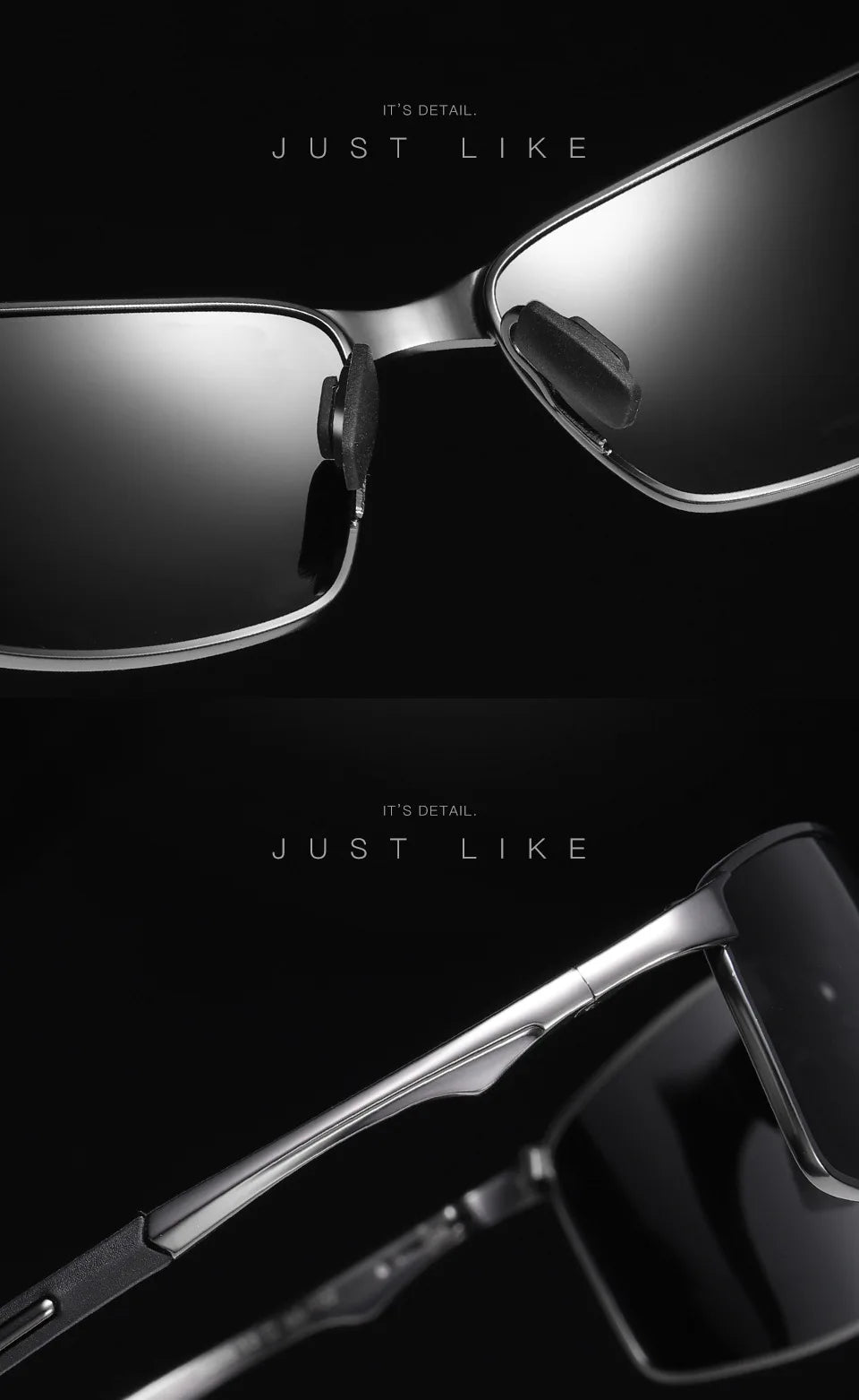 Aoron Polarized Sunglasses — Unisex Driving Mirror Sun Glasses with Metal Frame & UV400